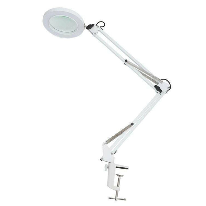 AU Large Lens ed Lamp Desk Magnifier 5x Magnifying Glass wClamp LED Image 4