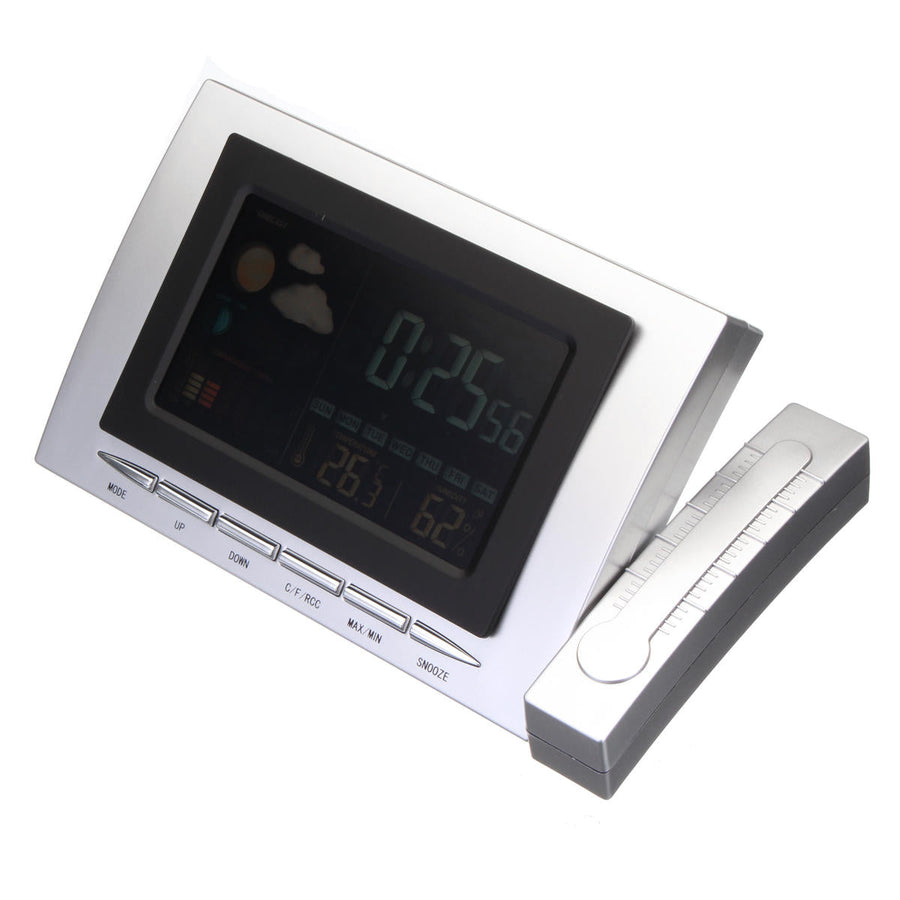 Classic Weather Station Alarm Clock Color Screen Backlight Temperature Display Image 1