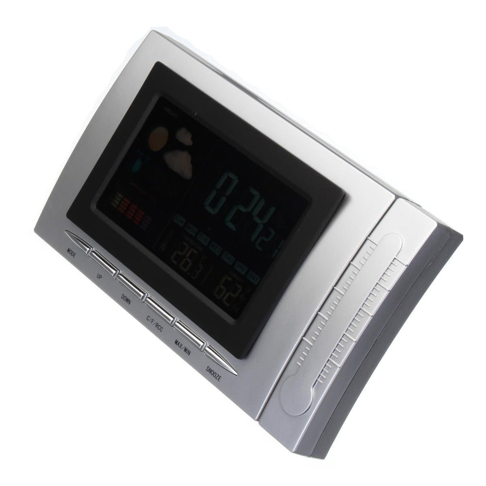 Classic Weather Station Alarm Clock Color Screen Backlight Temperature Display Image 2