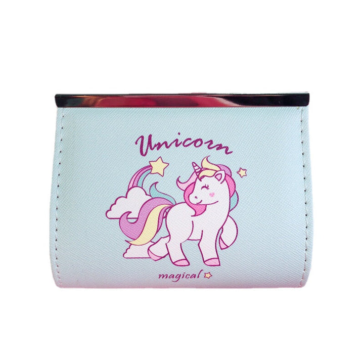 Cartoon Unicorn PU Change Card Pack Female Cute Buckle Wallet Card Bag DTTT Image 8