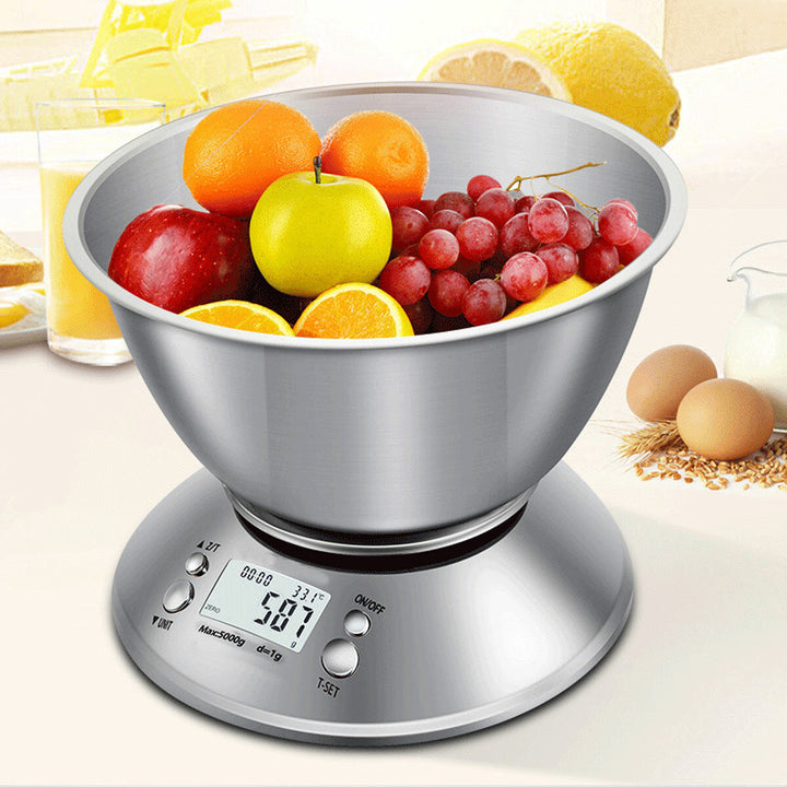 Digital Kitchen Scale LCD Display Stainless Steel Baking High Precision Removable Kitchen Scale Image 2