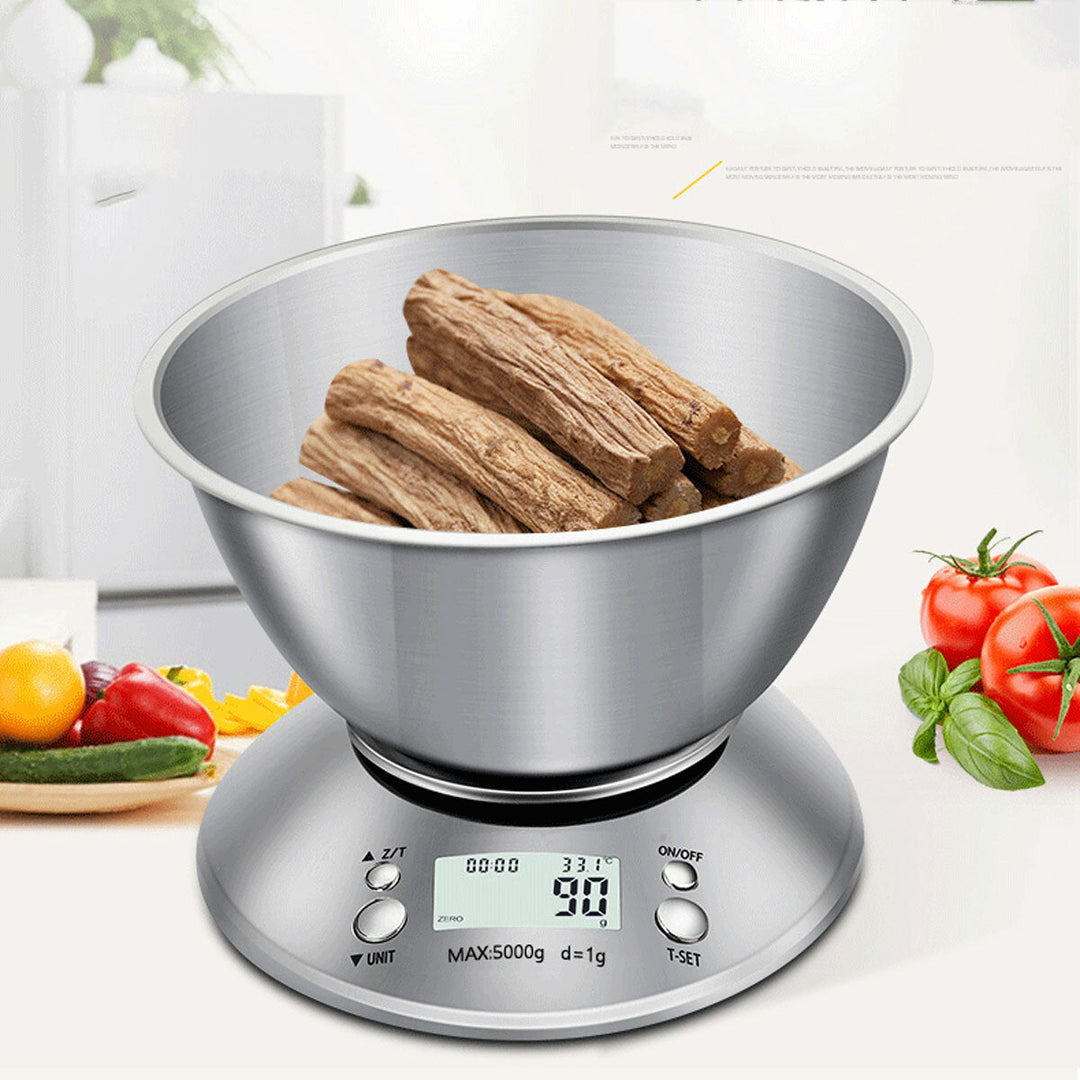 Digital Kitchen Scale LCD Display Stainless Steel Baking High Precision Removable Kitchen Scale Image 3