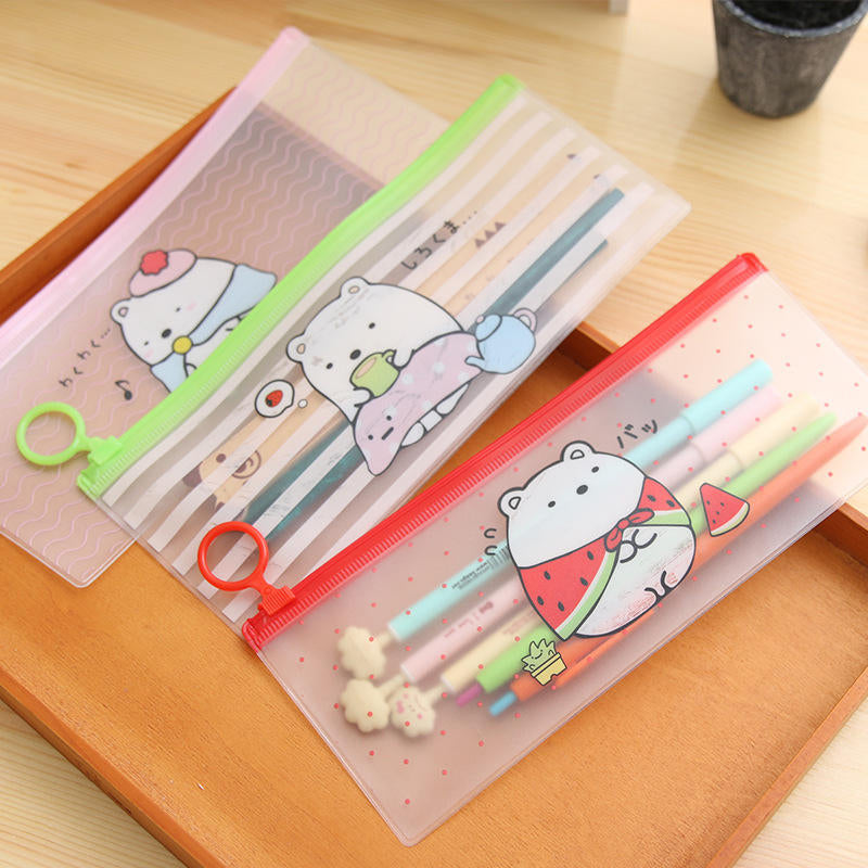 Cute Cartoon Pencil Bag Creative Minimalist Ring Potato Rabbit Pvc Pouch Bag DTTT Image 1