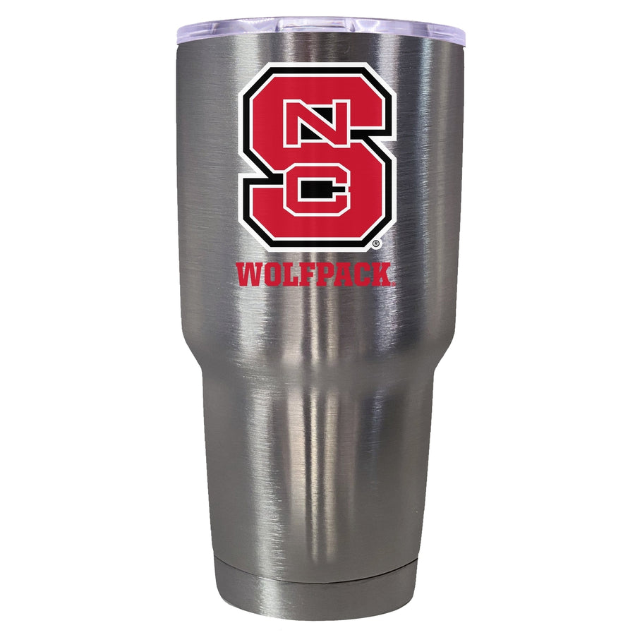 NC State Wolfpack Mascot Logo Tumbler - 24oz Color-Choice Insulated Stainless Steel Mug Image 1