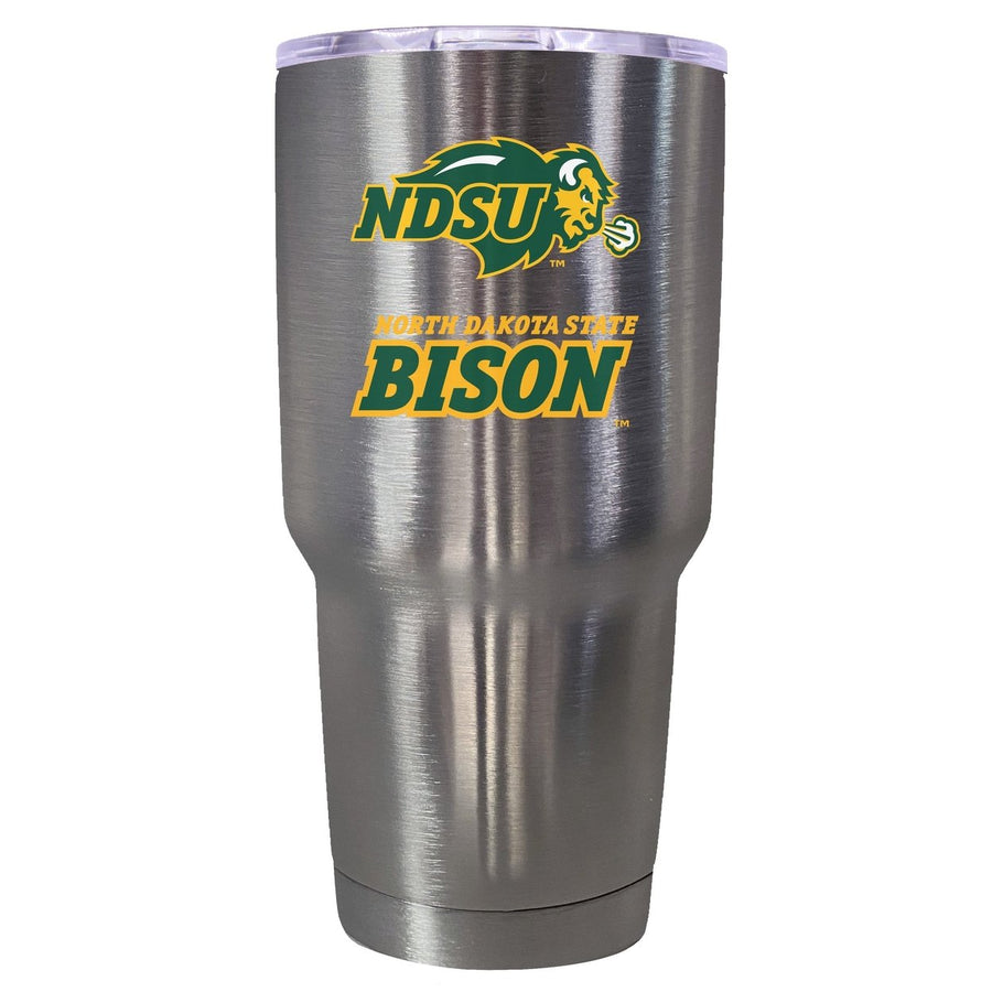 North Dakota State Bison Mascot Logo Tumbler - 24oz Color-Choice Insulated Stainless Steel Mug Image 1