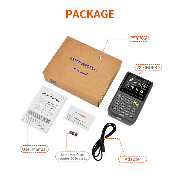 Handheld Satellite Meter 3.5 Inch High Definition LCD Screen DVB-S,S2 MPEG-2,4 H.264(8 Bit) Satellite Finders Image 6