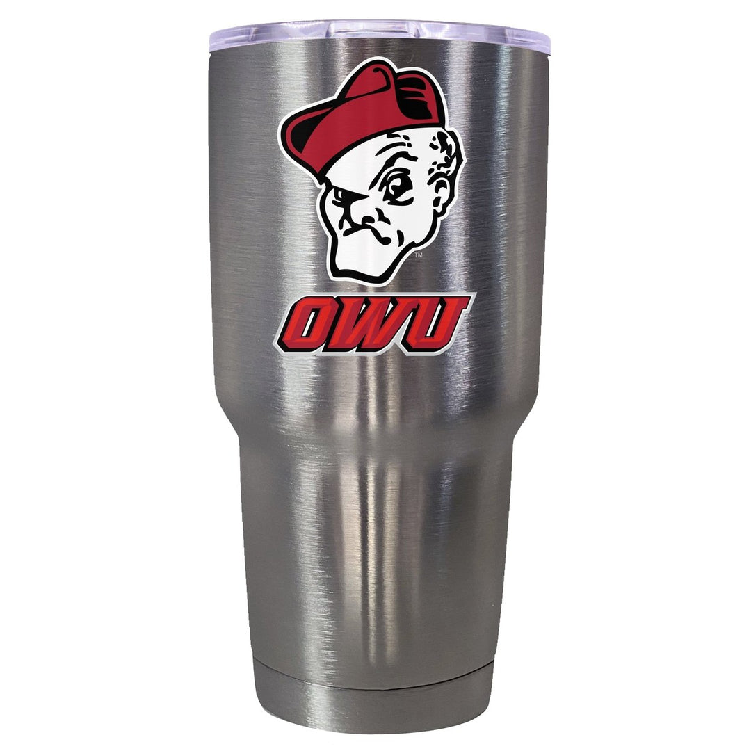 Ohio Wesleyan University Mascot Logo Tumbler - 24oz Color-Choice Insulated Stainless Steel Mug Image 1