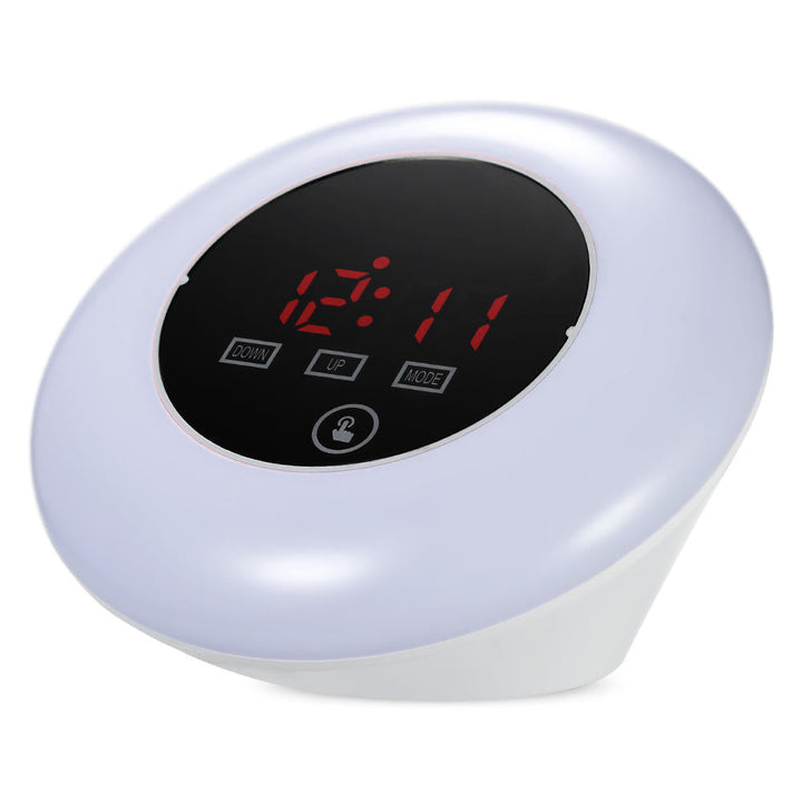 LED Display Digital Thermometer Hygrometer With Desk Table Clock USB Power RGB Light LED Alarm Clock Snooze Function Image 1