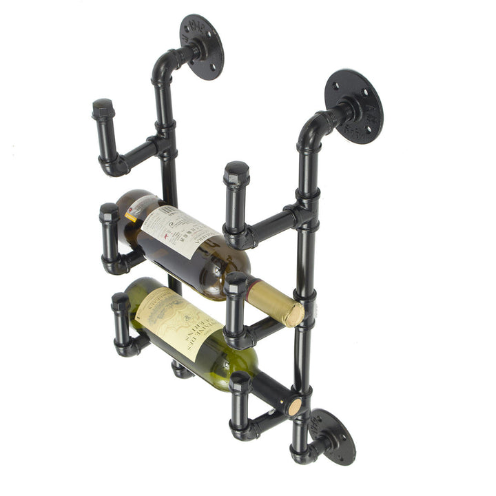 Industrial Vintage Style Quality Iron Storage Rack Bottle Shelf For Kitchen And Bar Made Image 3