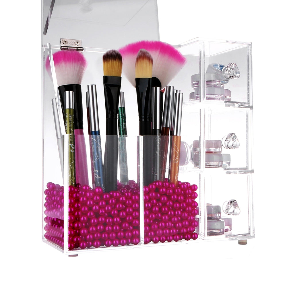 Lipstick Makeup Acrylic Organizer Makeup Brush Holder Image 2