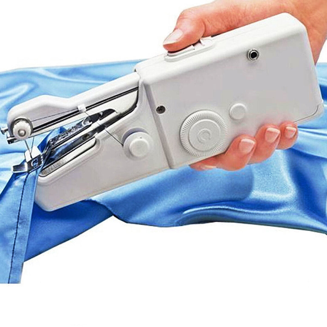 Mini Portable Sewing Machine Handheld Cordless Quick Clothes Stitch For Home Travel Image 1