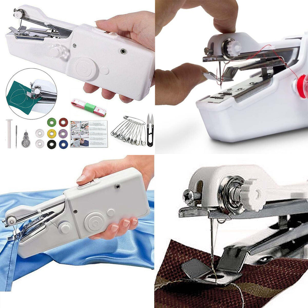 Mini Portable Sewing Machine Handheld Cordless Quick Clothes Stitch For Home Travel Image 10