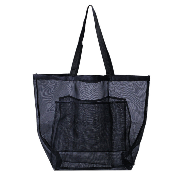 Mesh Beach Bag Toy Tote Bag Market Grocery and Picnic Tote with Oversized Pockets Bag Image 7