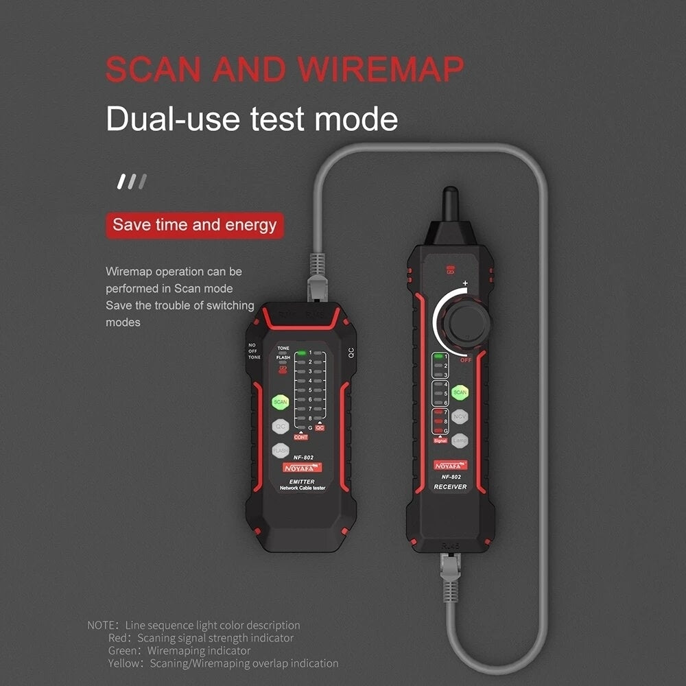 Multi-function Network Cable Tester Tracker RJ11 RJ45 CAT5 CAT6 LAN Ethernet Phone Wire Finder POE Test Image 6