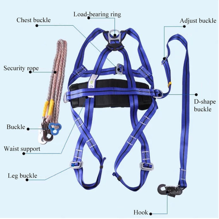 Outdoor Camping Climbing Safety Harness Seat Belt Blue Sitting Rock Climbing Rappelling Tool Rock Climbing Accessory Image 10