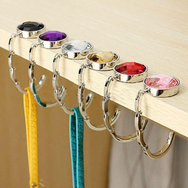 Portable Handbag Hanger Foldable Light Weight Bag Holder Multifunction Hook Image 8