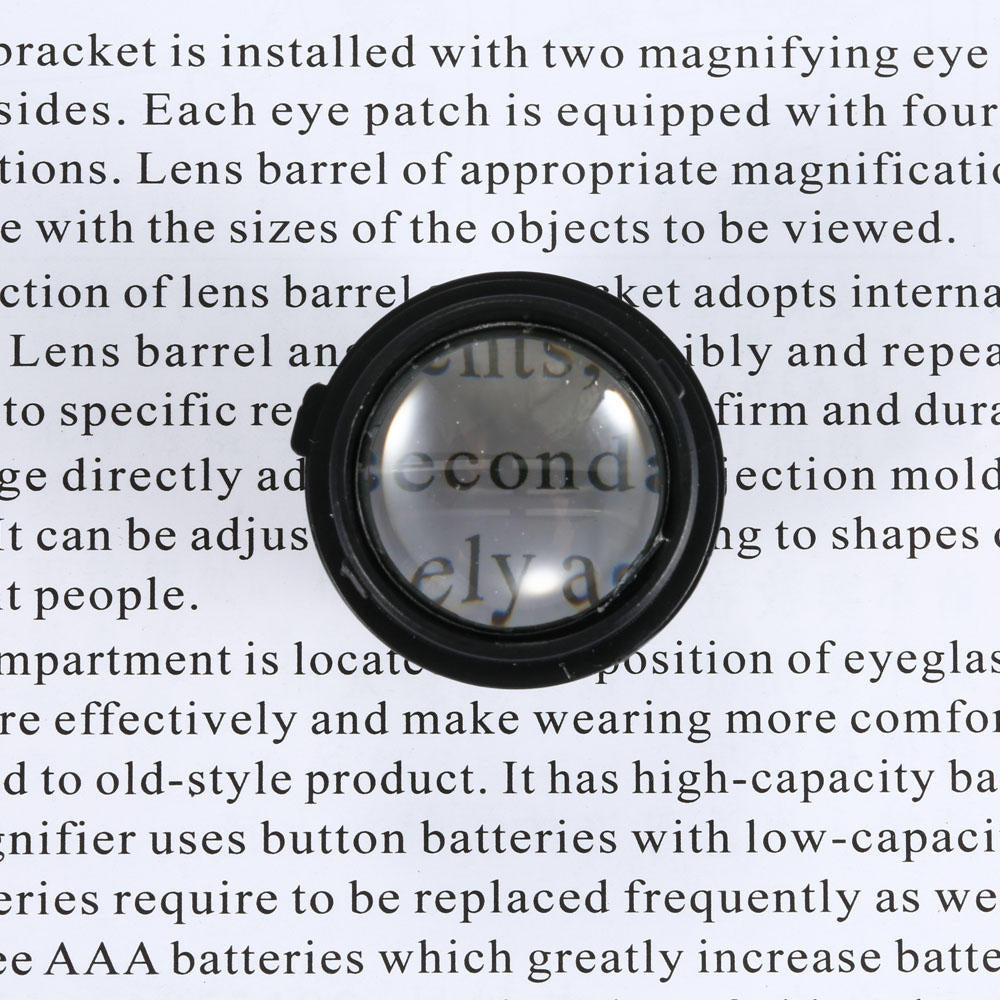 Portable Head Wearing Magnifying Glass 10X 15X 20X 25X LED Double Eye Repair Magnifier Loupe Image 7