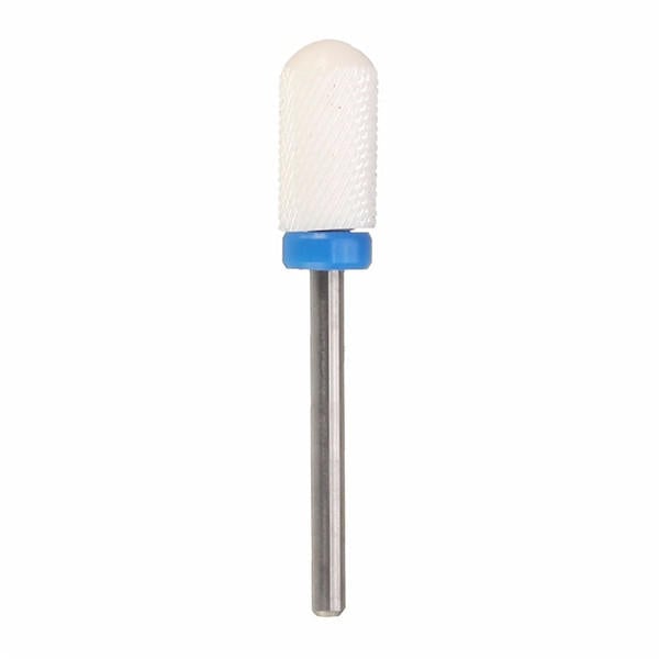 Round White Nails Drill Bits Electric Nail Grinding Machine Head Ceramic Mounted Point Polish Tool Image 1