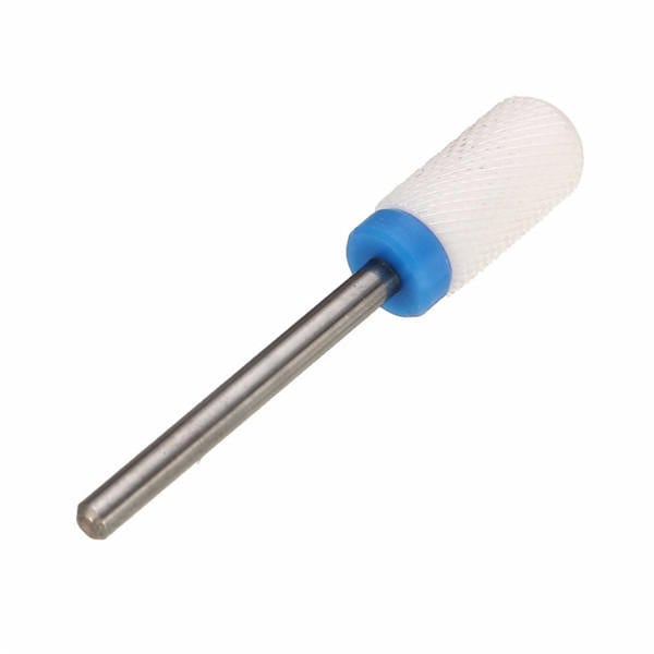 Round White Nails Drill Bits Electric Nail Grinding Machine Head Ceramic Mounted Point Polish Tool Image 3