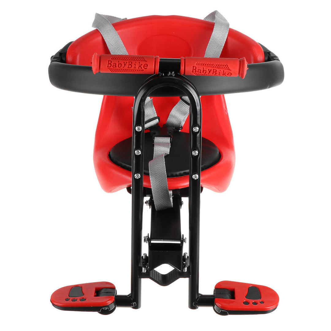 Safety Child Bicycle Seat Bike Front Baby Carrier Seat Kids Saddle With Foot Pedal Image 3