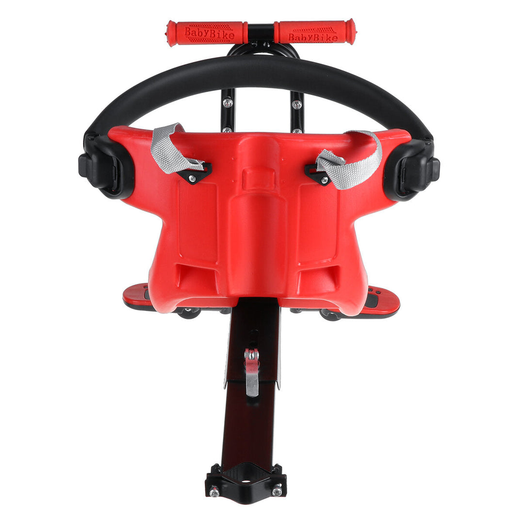 Safety Child Bicycle Seat Bike Front Baby Carrier Seat Kids Saddle With Foot Pedal Image 4