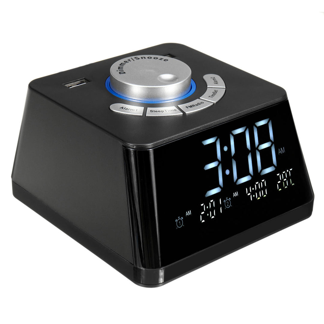 USB2.0 Five-level Dimming Radio Multi-function Electronic Digital Alarm Clock Image 2