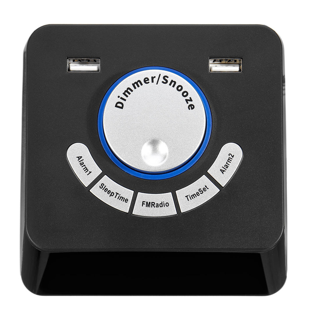 USB2.0 Five-level Dimming Radio Multi-function Electronic Digital Alarm Clock Image 4