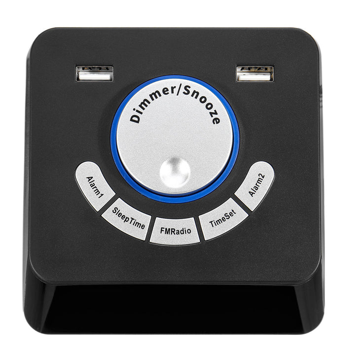 USB2.0 Five-level Dimming Radio Multi-function Electronic Digital Alarm Clock Image 4