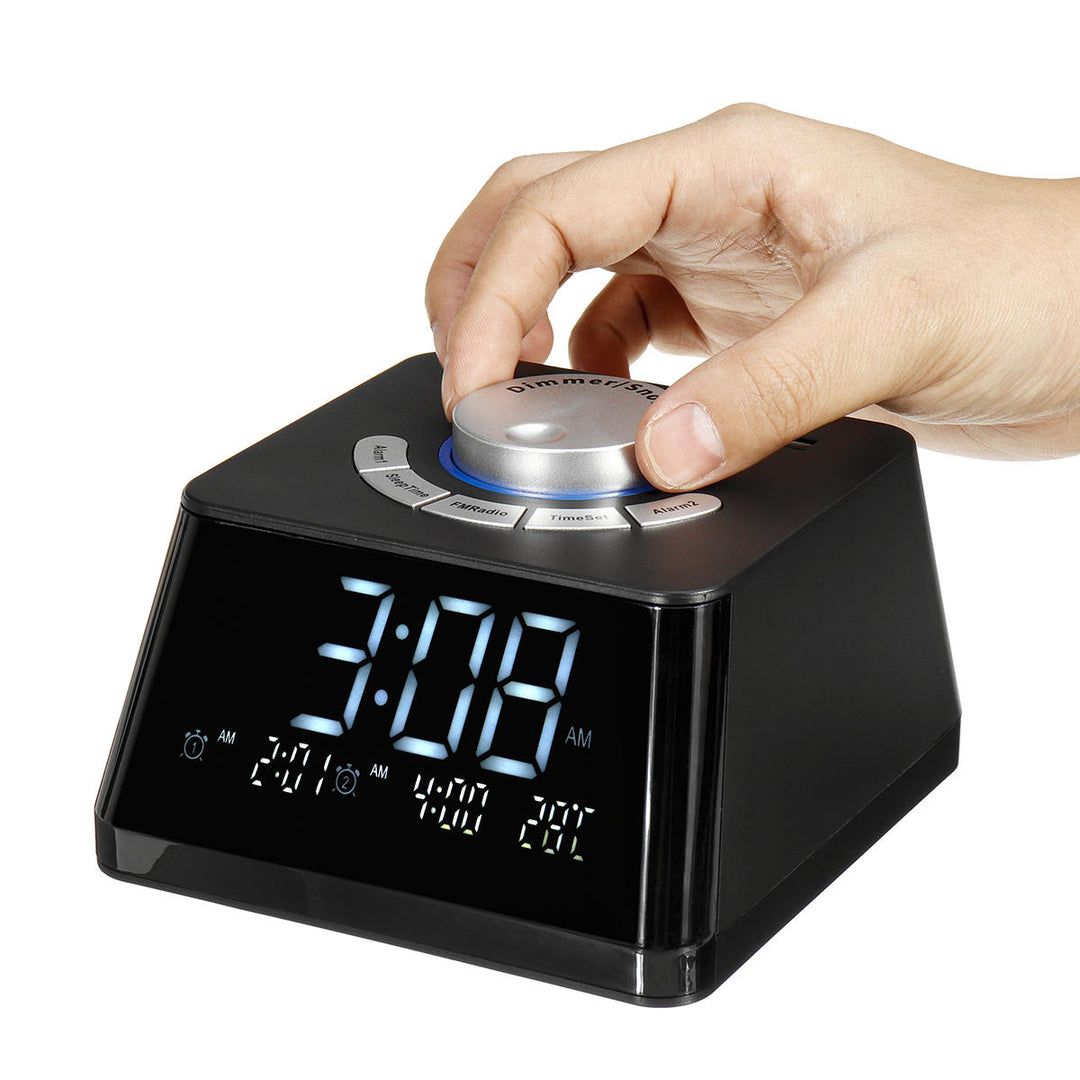 USB2.0 Five-level Dimming Radio Multi-function Electronic Digital Alarm Clock Image 8