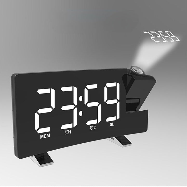 Wake-up Light Digital Projection Alarm Clock Loud LED FM Radio Snooze Sleep Image 6