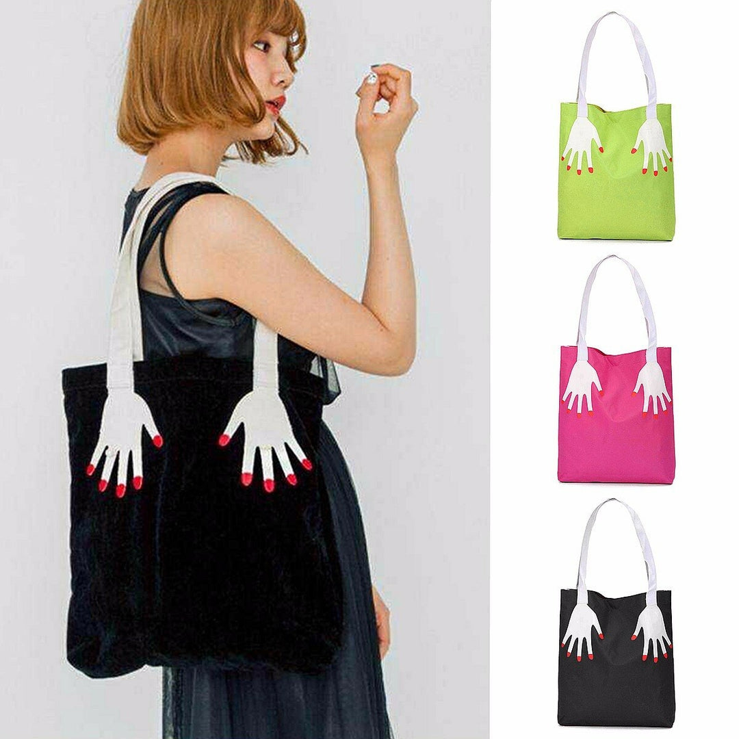 Women Large Totes canvas Handbag Multi Palm Preppy Style Shoulder Messenger Bag Image 4