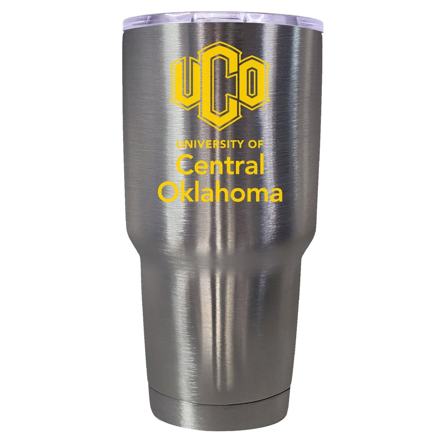 University of Central Oklahoma Bronchos Mascot Logo Tumbler - 24oz Color-Choice Insulated Stainless Steel Mug Image 1