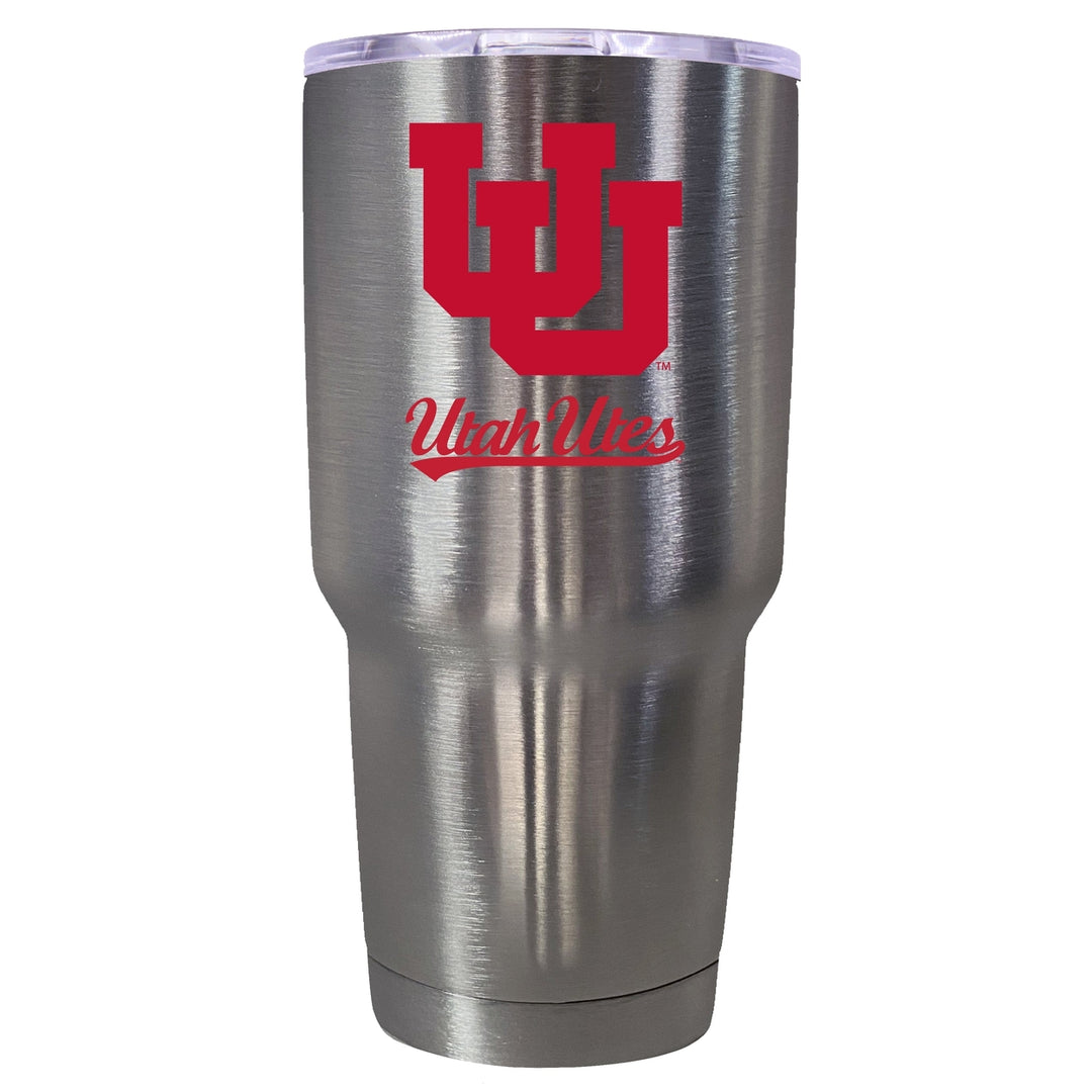 Utah Utes Mascot Logo Tumbler - 24oz Color-Choice Insulated Stainless Steel Mug Image 1