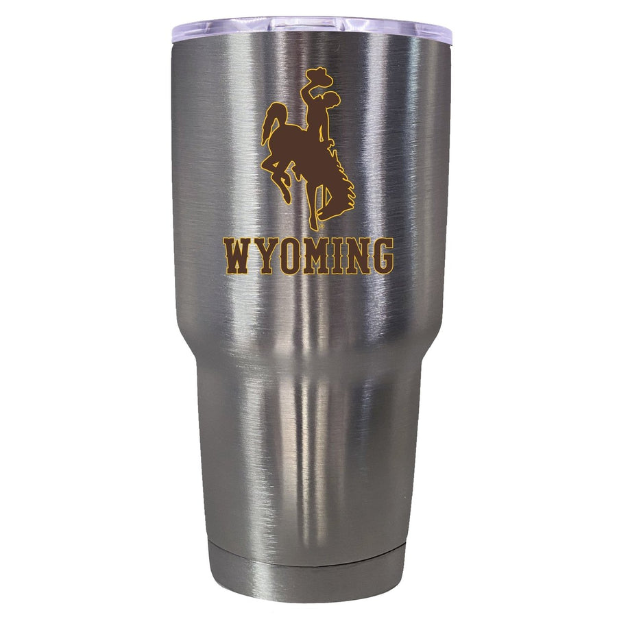 University of Wyoming Mascot Logo Tumbler - 24oz Color-Choice Insulated Stainless Steel Mug Image 1