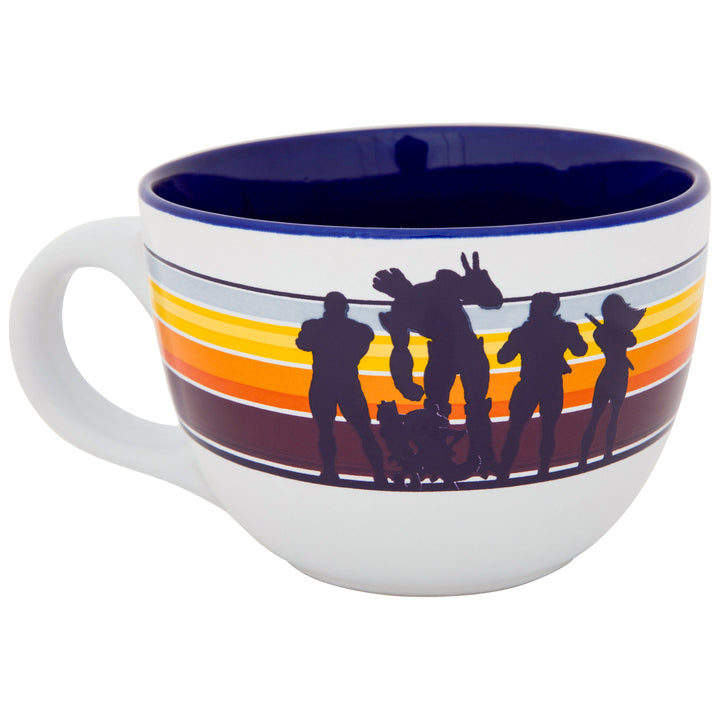 Guardians of The Galaxy Silhouette and Stripes 24oz Ceramic Soup Mug Image 1