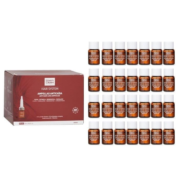 Martiderm Hair System Anti-Hair Lose Ampoules 28 Ampoulesx3ml Image 1