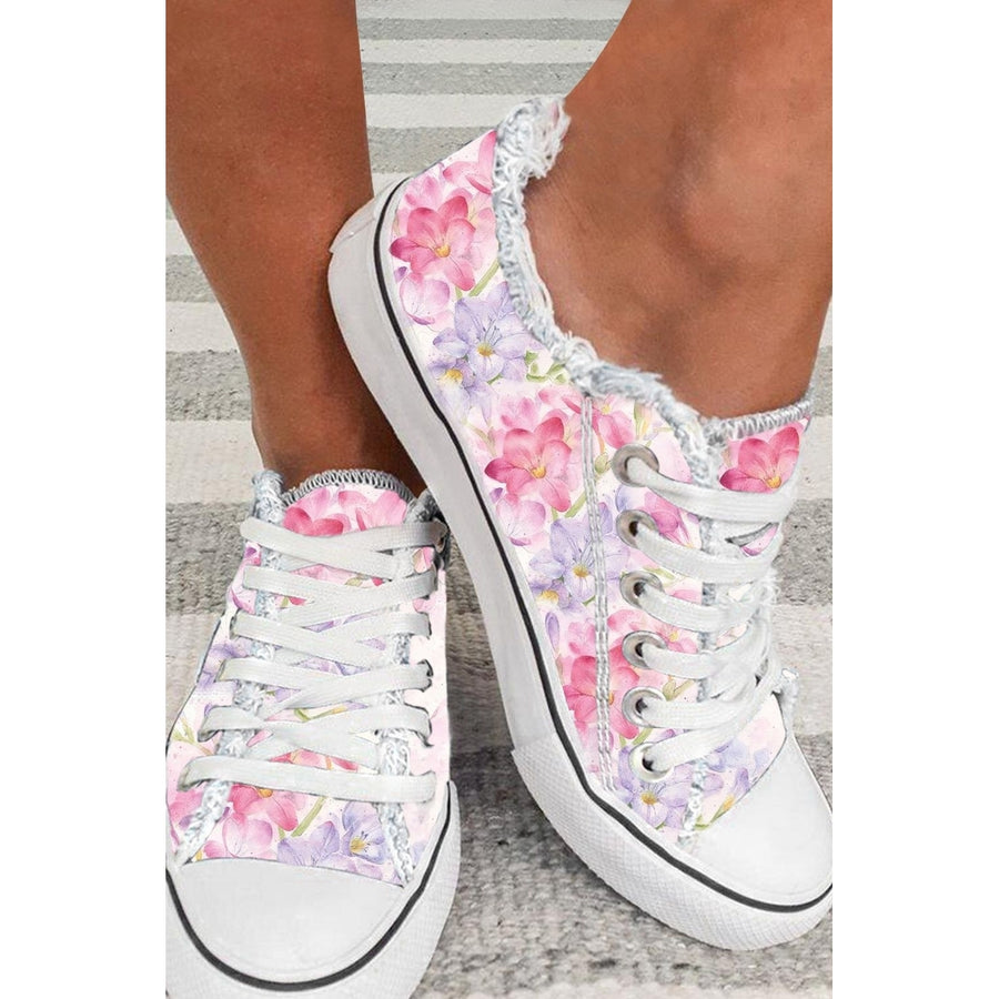 Womens Pink canvas shoes Image 1