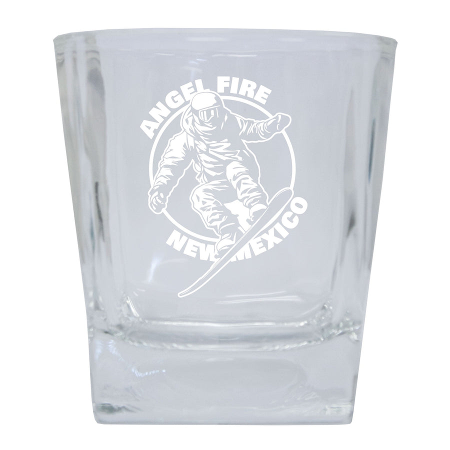 Angel Fire Mexico Souvenir 8oz Engraved Whiskey Glass Rocks Glass Image 1