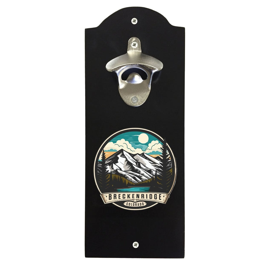 Breckenridge Colorado Design A Souvenir Wall mounted bottle opener Black Image 1