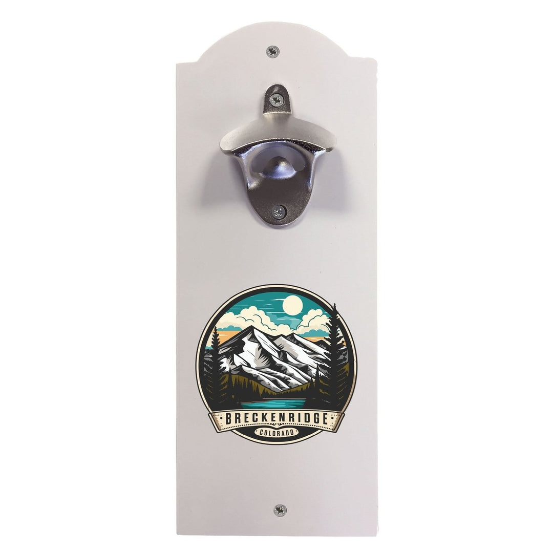 Breckenridge Colorado Design A Souvenir Wall mounted bottle opener Black Image 2