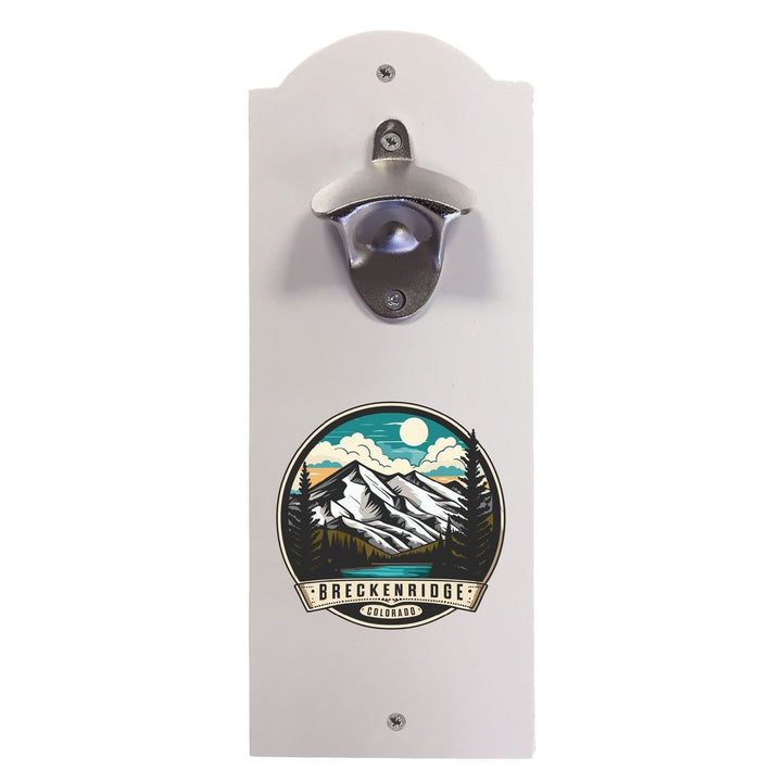 Breckenridge Colorado Design A Souvenir Wall mounted bottle opener Black Image 1