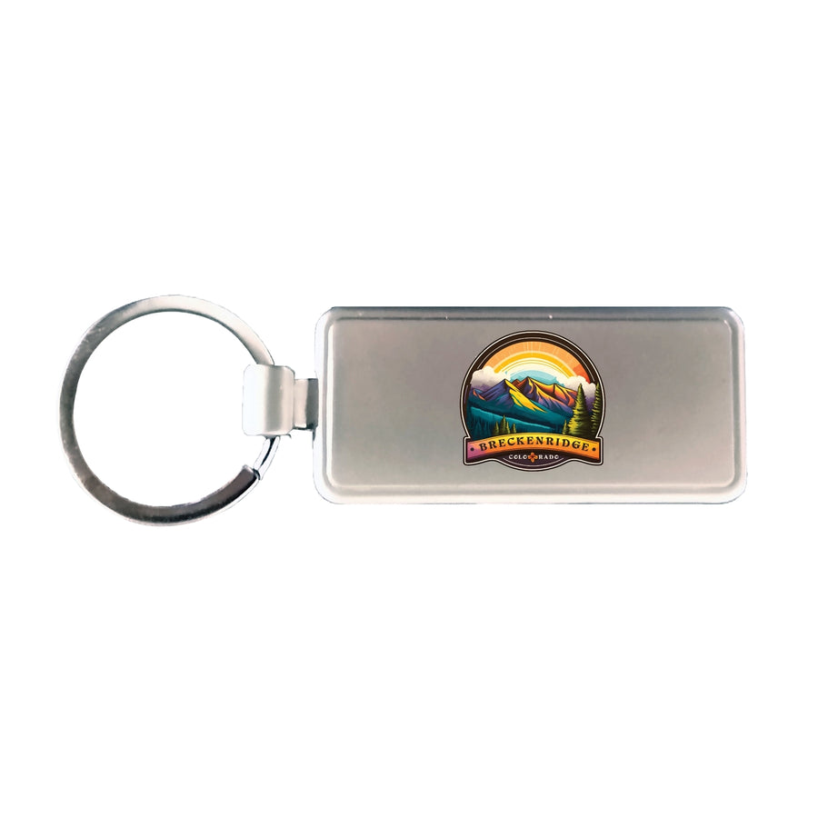 Breckenridge Colorado Design B Suovenir Metal Keyring Keychain Image 1