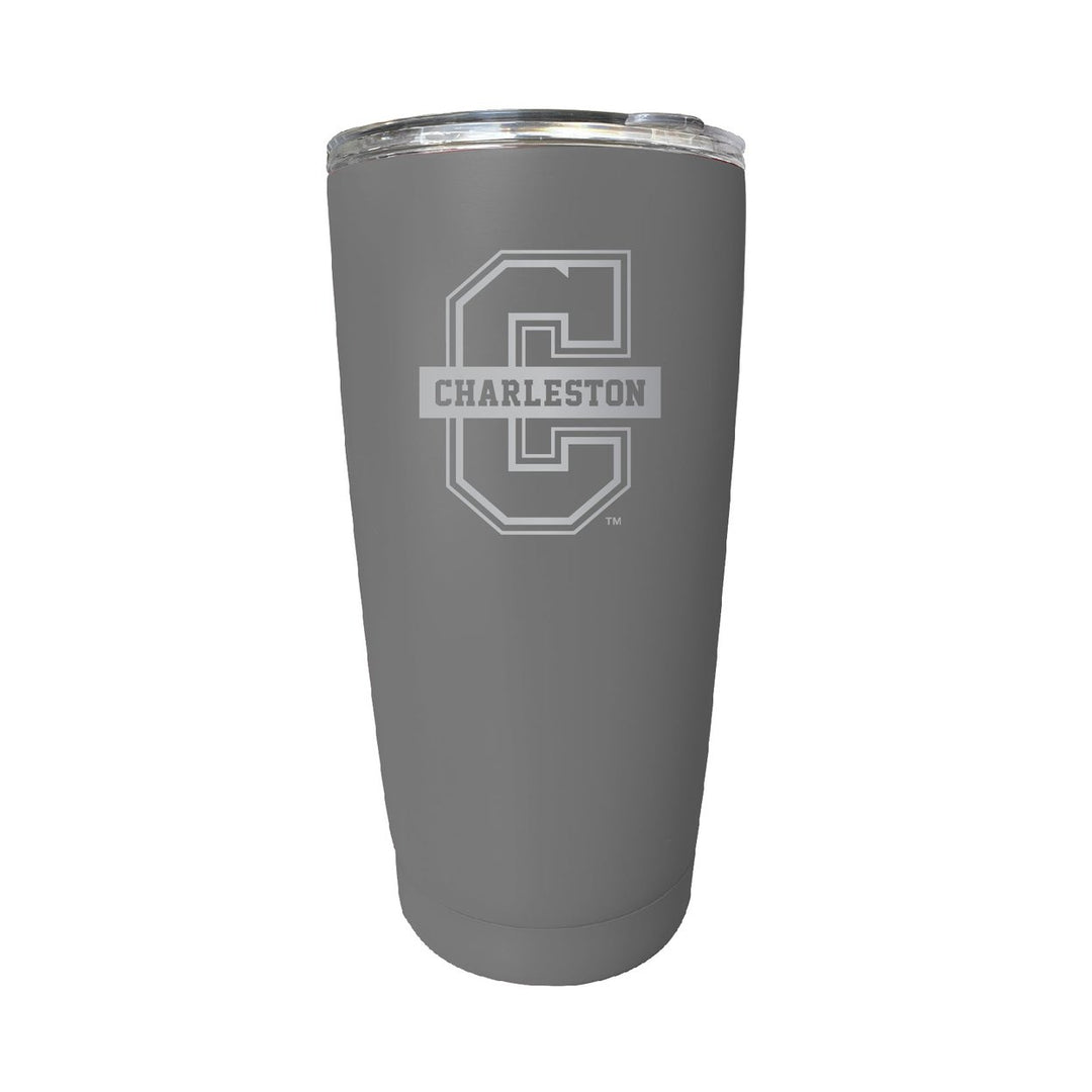 College of Charleston NCAA Laser-Engraved Tumbler - 16oz Stainless Steel Insulated Mug Choose Your Color Image 1