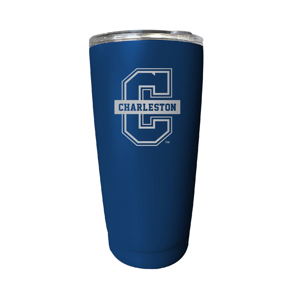 College of Charleston NCAA Laser-Engraved Tumbler - 16oz Stainless Steel Insulated Mug Choose Your Color Image 2