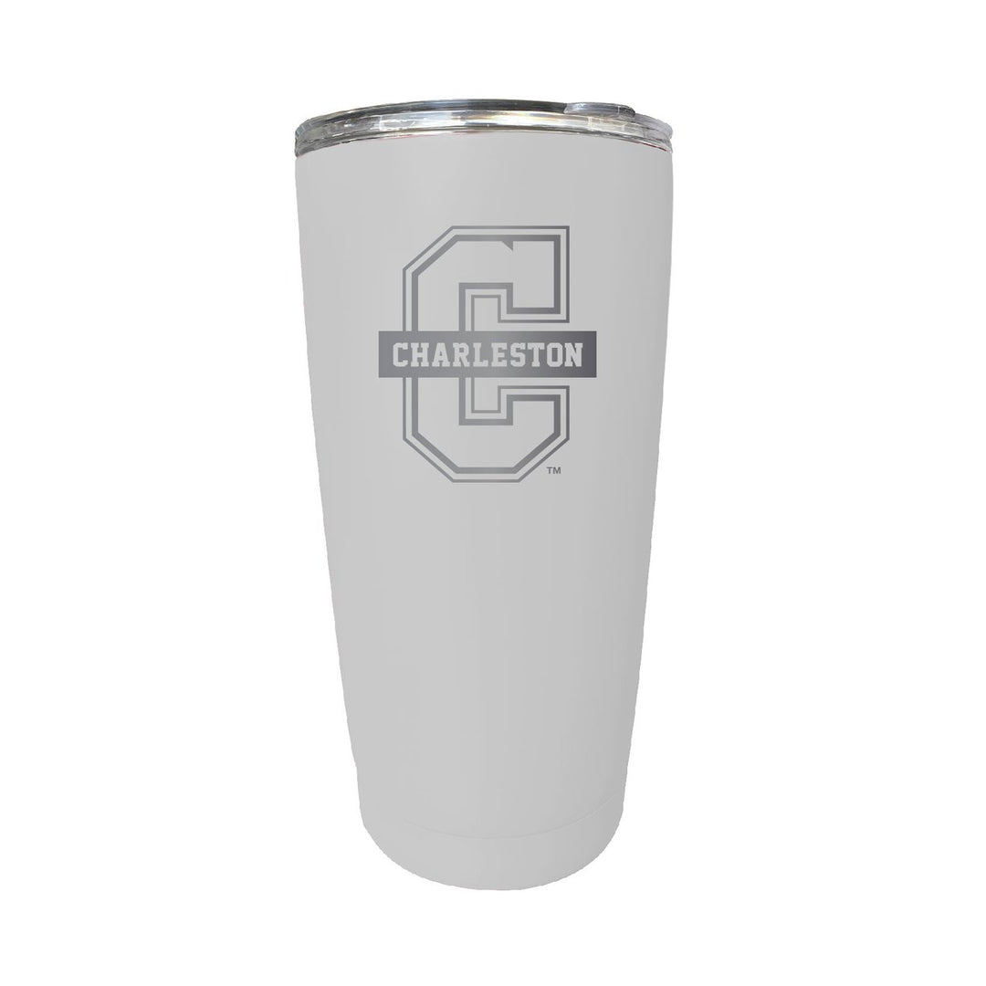 College of Charleston NCAA Laser-Engraved Tumbler - 16oz Stainless Steel Insulated Mug Choose Your Color Image 1