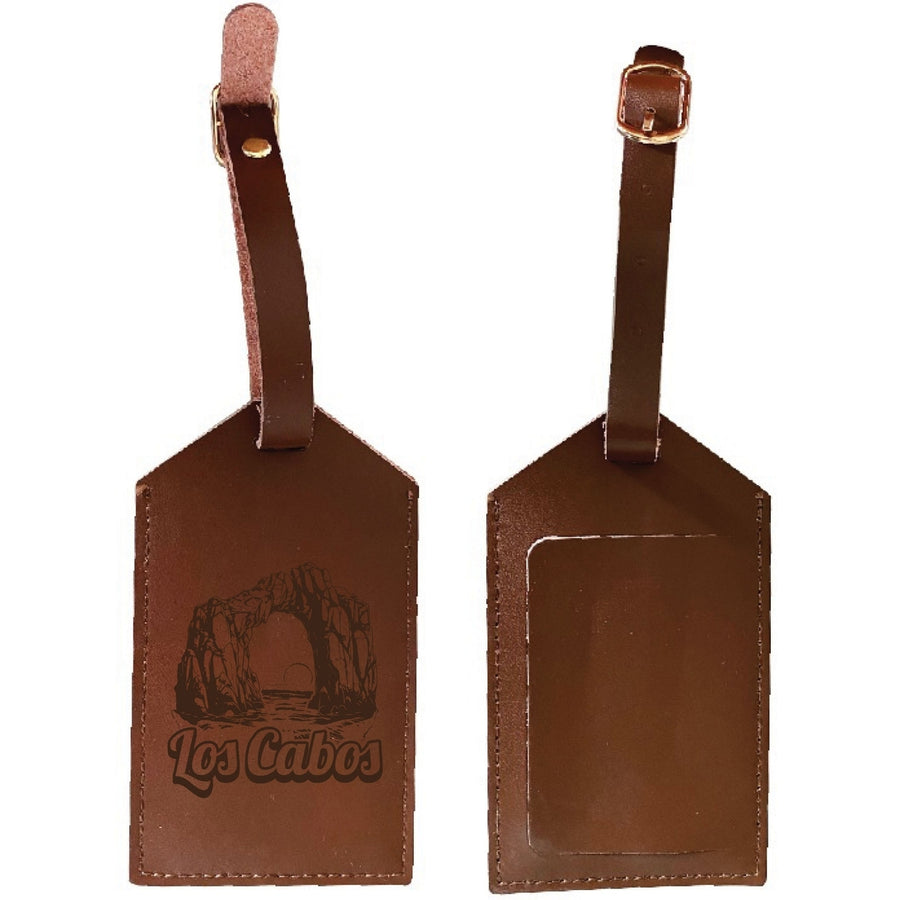 Los Cabos Mexico Souvenir Leather Luggage Tag Image 1