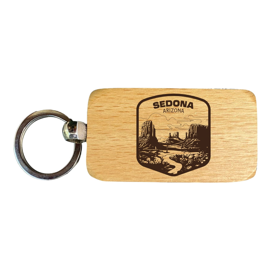 Sedona Arizona Souvenir 2.5x1-Inch Souvenir Engraved Wooden Keychain Image 1