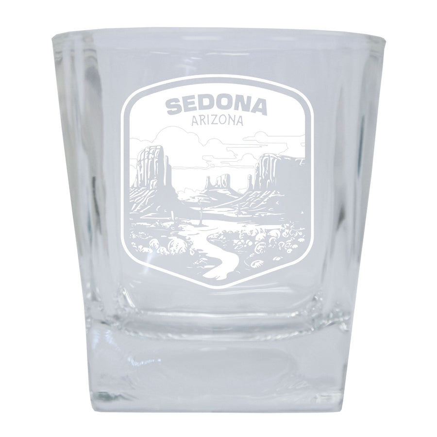 Sedona Arizona Souvenir 8oz Engraved Whiskey Glass Rocks Glass Image 1