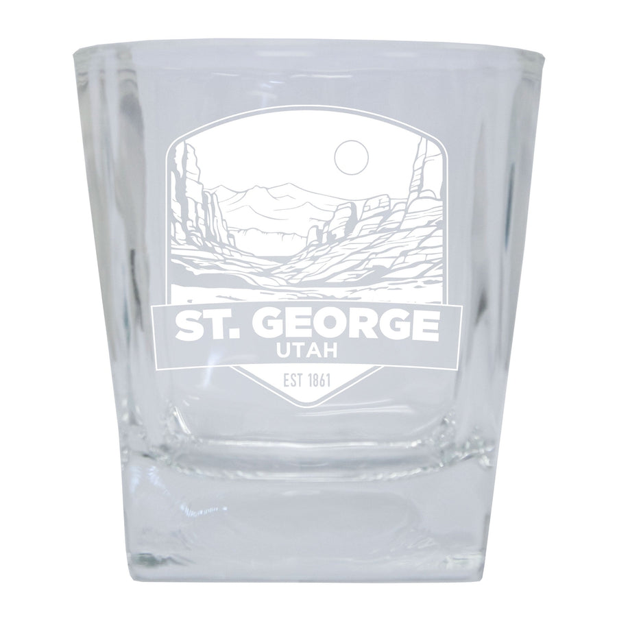 St. George Utah Souvenir 5 oz Engraved Shooter Glass Image 1