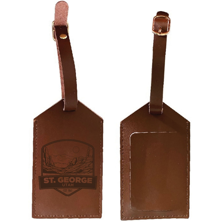 St. George Utah Souvenir Leather Luggage Tag Image 1